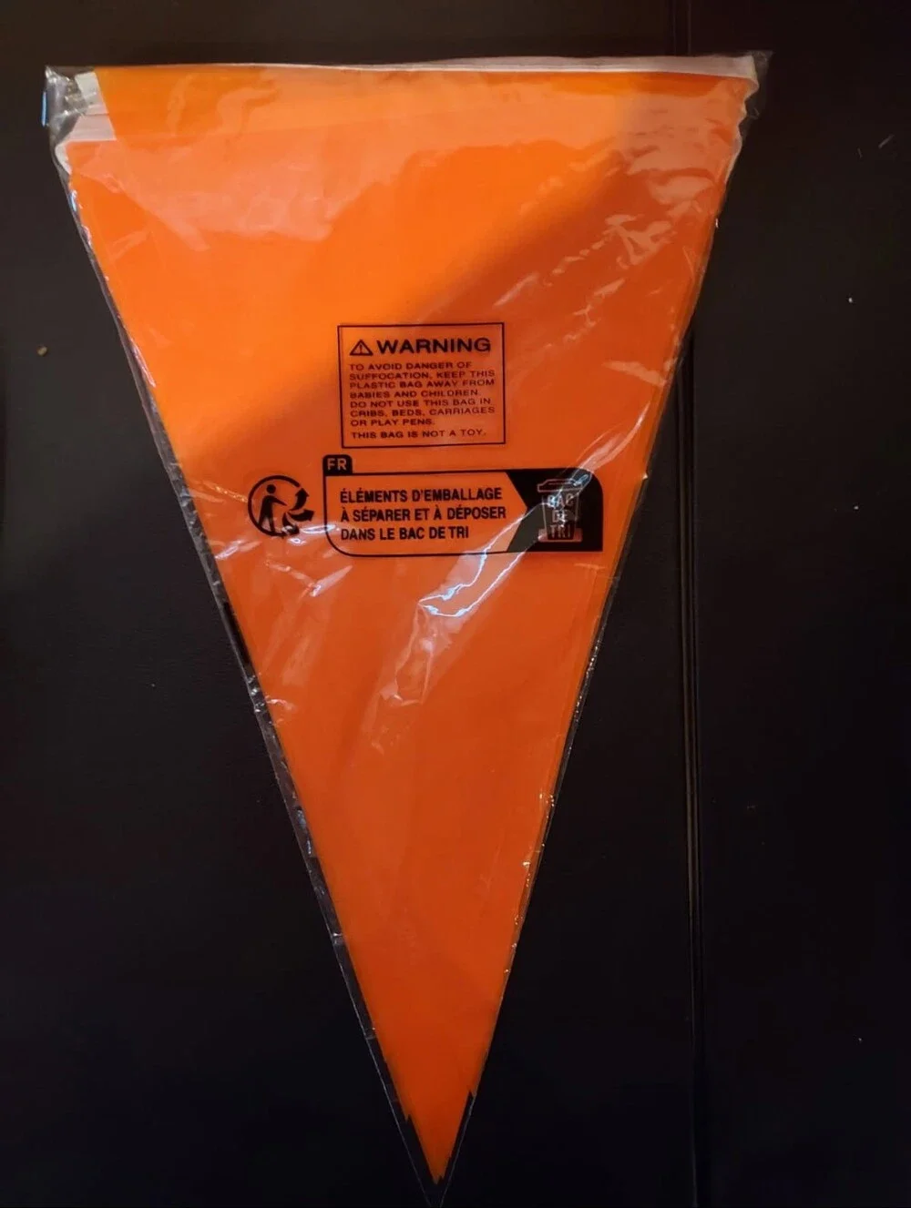 Orange Party Pennant Banner - Decorative Triangle Bunting